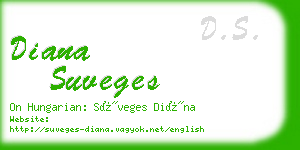 diana suveges business card